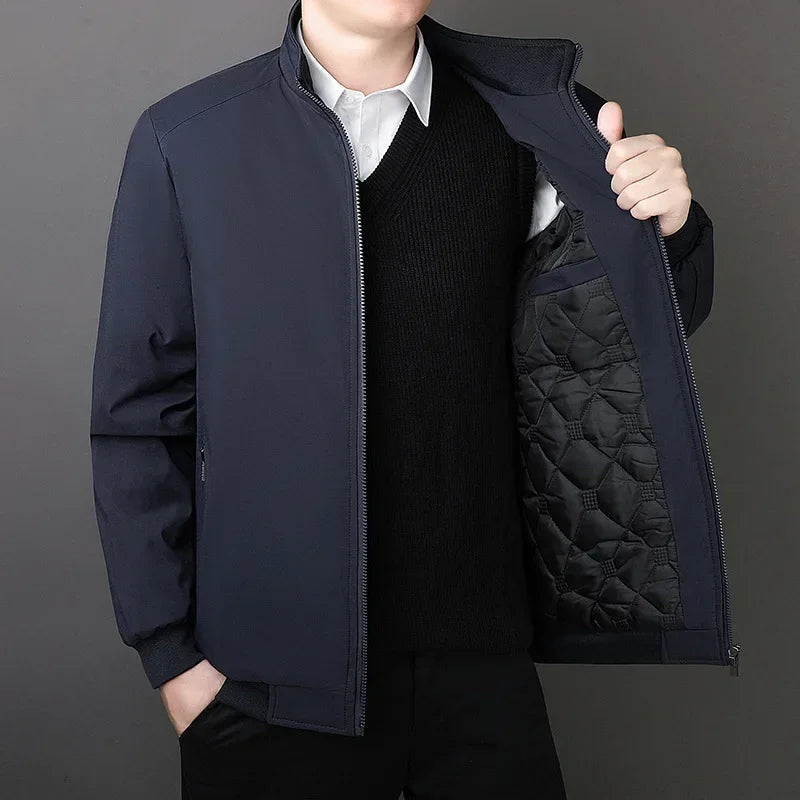 Herren Winterjacke mit Stehkragen - Warm und Stilvoll