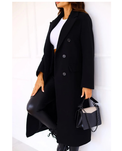 Lange Elegante Getailleerde Trenchcoat voor Dames | Perfect voor Herfst en Winter