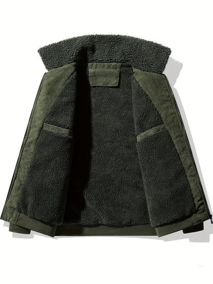 Dicke Winterjacke mit Reverskragen für Herren – Warm & Stilvoll für Kalte Tage