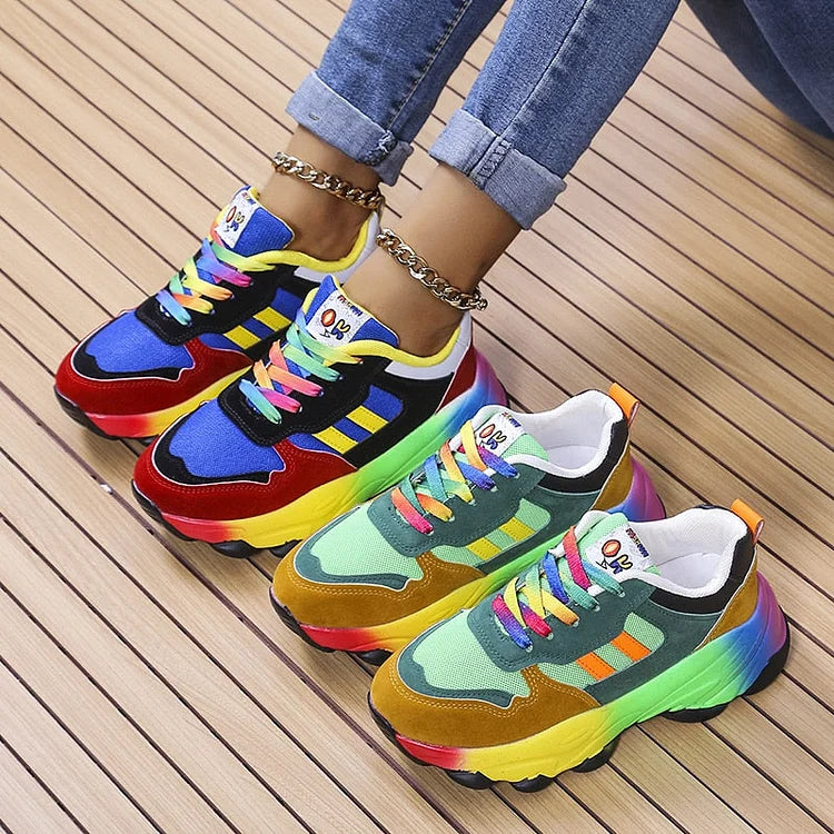 Orthopedische Regenboogschoenen voor Dames – Comfort & Stijl
