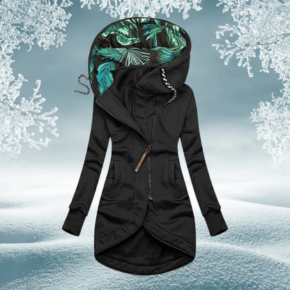 Groene damesparka met capuchon – Warme en waterdichte winterjas