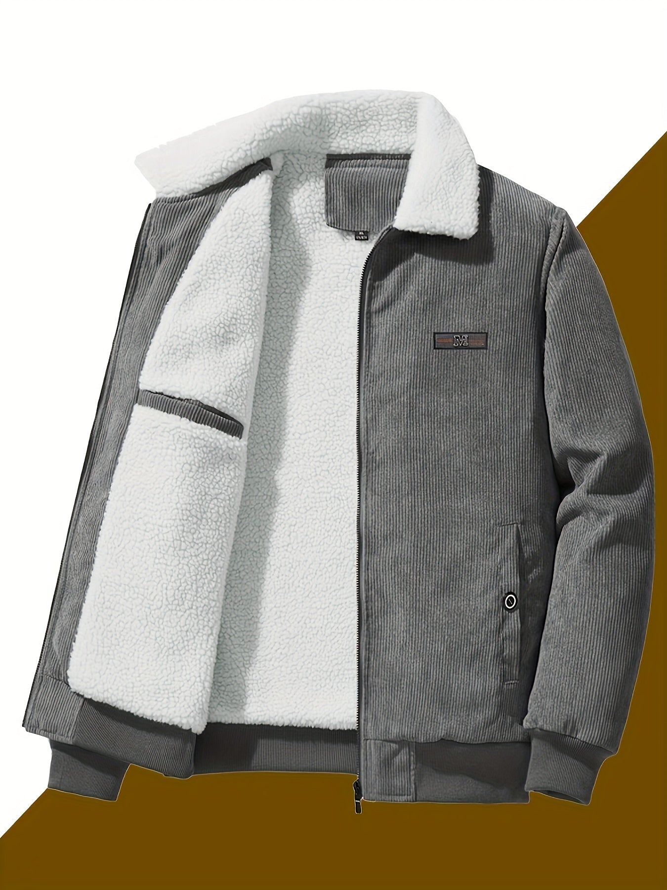 Dicke Winterjacke mit Reverskragen für Herren – Warm & Stilvoll für Kalte Tage