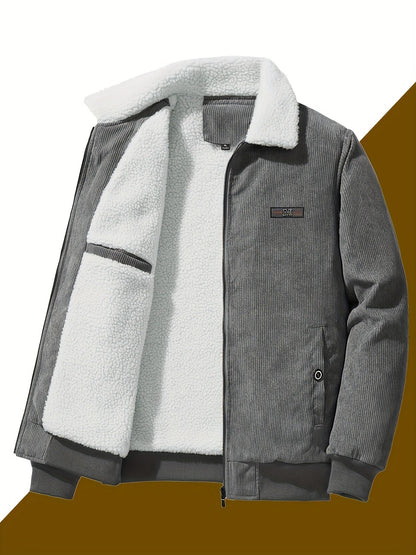 Dicke Winterjacke mit Reverskragen für Herren – Warm & Stilvoll für Kalte Tage