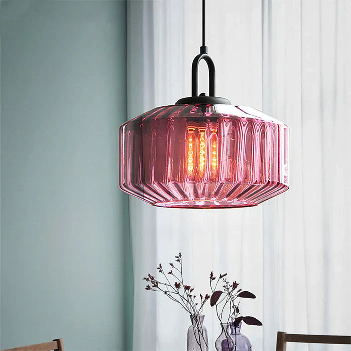 Retro Glazen Loft Hanglamp met LED – Nordic Stijl voor Woonkamer & Slaapkamer