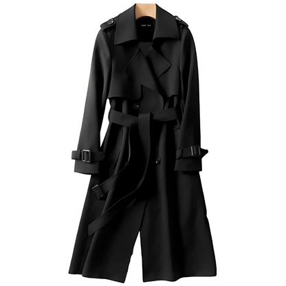 Elegante Double-Breasted Trenchcoat voor Dames – Perfect voor Herfst & Winter