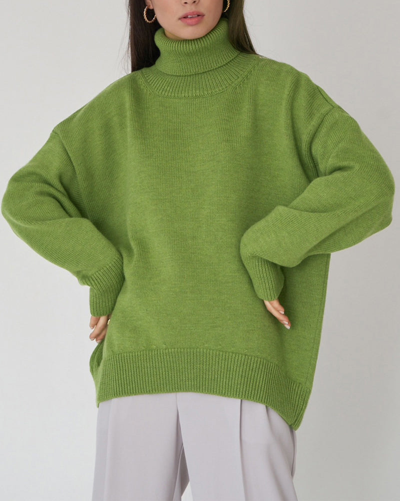Elegante Oversized Dames Coltrui van Katoen – Perfect voor Casual Dagen