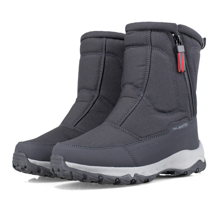 Dames Winter Laarzen met Zijrits - Waterdichte, Antislip, Duurzame Sneeuwlaarzen met Warme Voering
