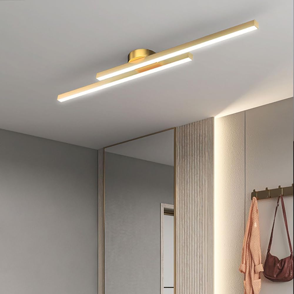 Moderne Aluminium LED Plafondlamp – Minimalistisch Semi-Flush Design voor Woonkamer of Hal