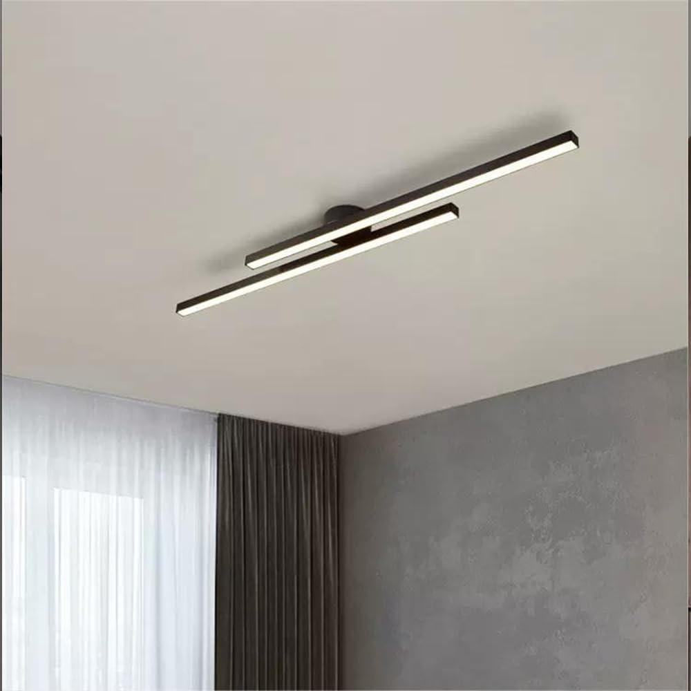 Moderne Aluminium LED Plafondlamp – Minimalistisch Semi-Flush Design voor Woonkamer of Hal
