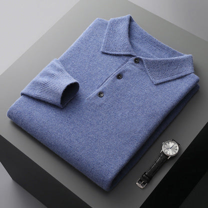 kasjmier Polo met Lange Mouwen – Luxe & Ademend Comfort
