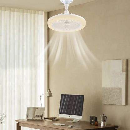 Deckenventilator mit Licht – Passt in jede Lampenfassung + Fernbedienung