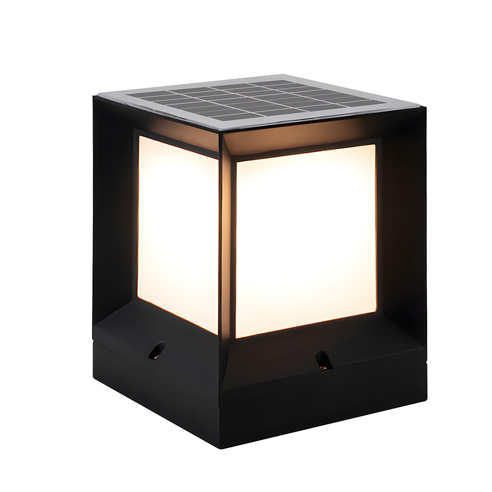 Modern Black Solar Power Outdoor Lantern LED Wall/Floor Lights