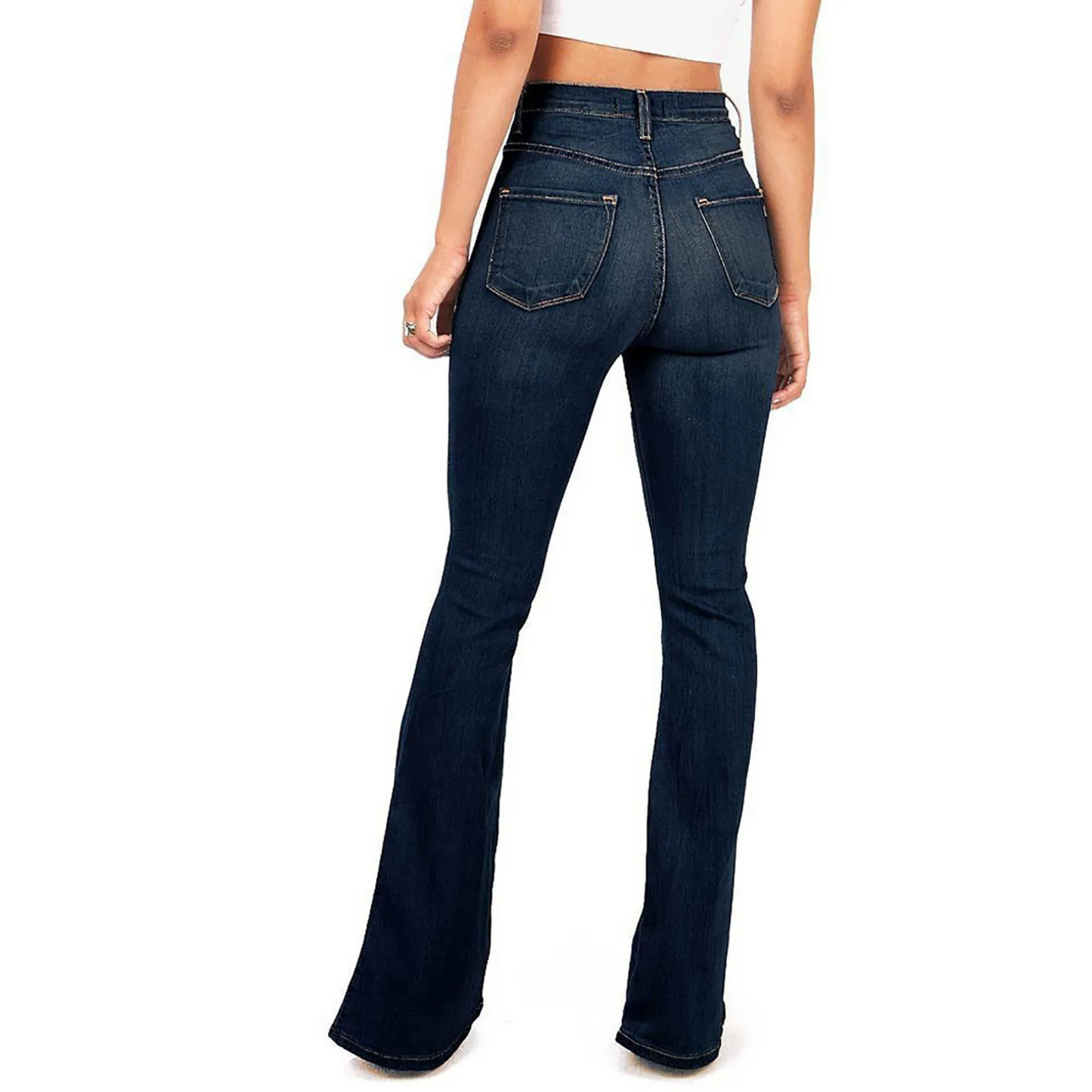Hoge-taille flared damesjeans – Retrolook & comfort