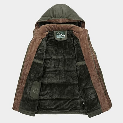 Heren Gewatteerde Outdoor Winterjas met Capuchon – Ideaal voor Herfst en Winter