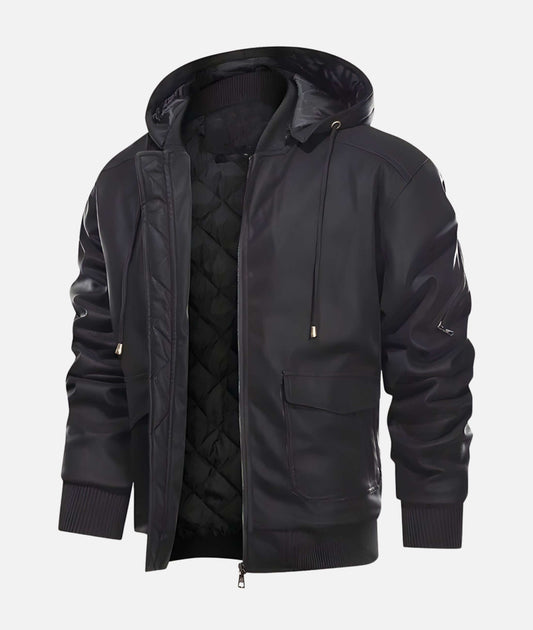 Heren Winterjas met Stijlvolle Afwerking en Warme Voering