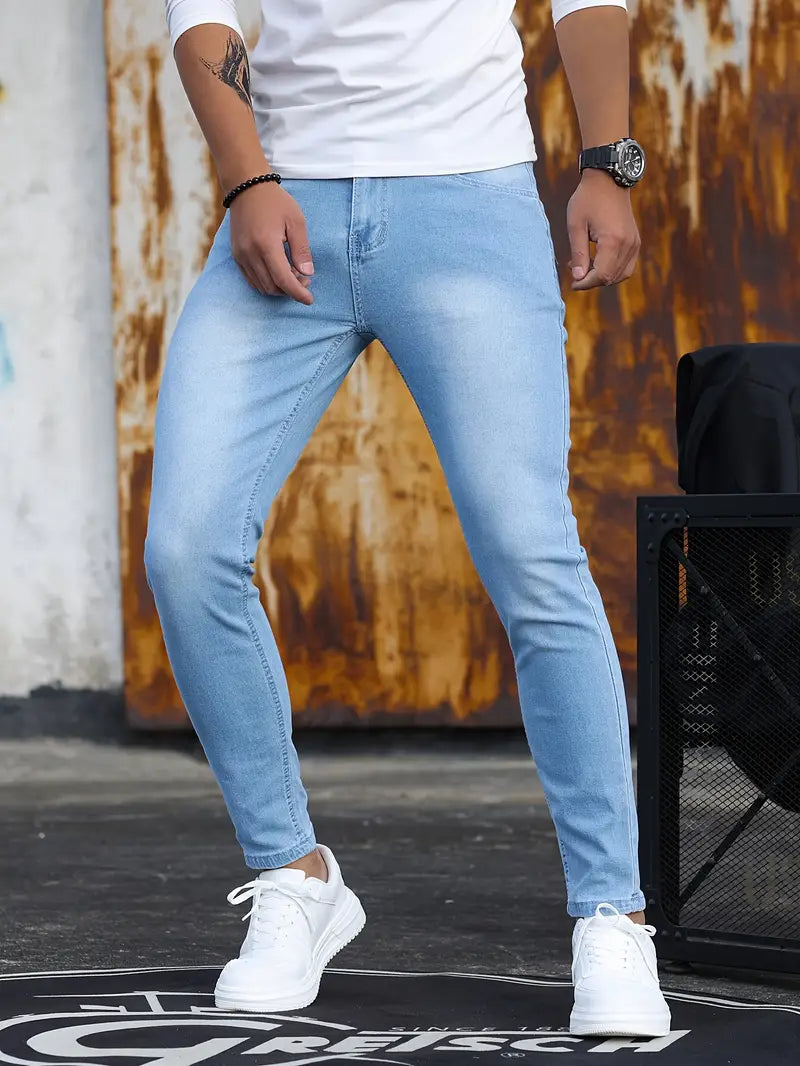 Casual Heren Skinny Jeans van Stretch Denim – Comfort & Stijl