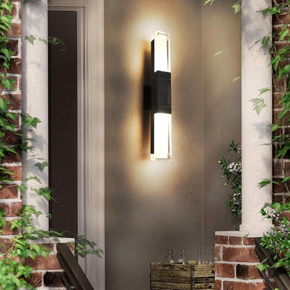 Moderne IP65 Außen LED Wandleuchte – Aluminium, Schwarz, Wasserdicht – Fassadenbeleuchtung für Garten und Terrasse
