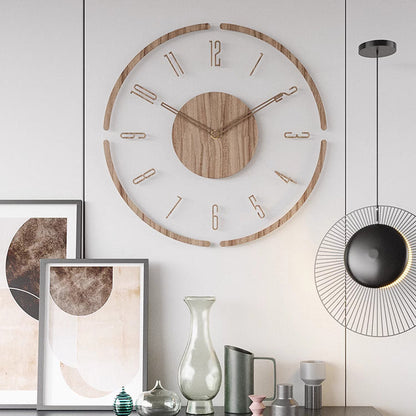 Nordic Wooden Wall Clock – Timeless Minimalism