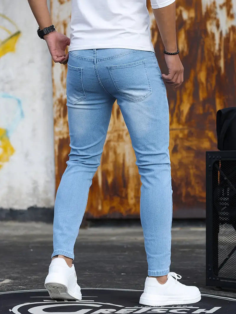 Casual Heren Skinny Jeans van Stretch Denim – Comfort & Stijl
