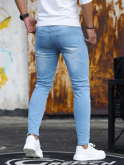 Casual Heren Skinny Jeans van Stretch Denim – Comfort & Stijl