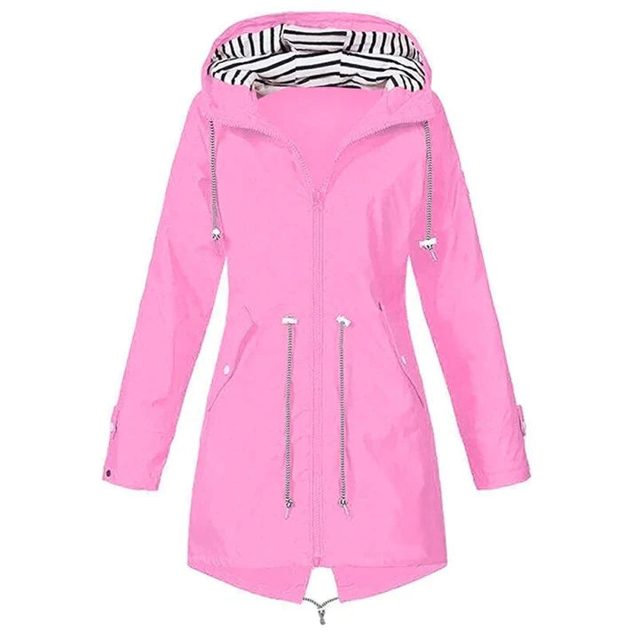 Waterdichte Regenjas met Capuchon voor Dames – Stijlvol & Outdoorproof