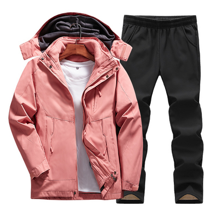 3-in-1 Outdoor Set voor Dames – Wind- & Waterdicht met Afneembare Fleecejas