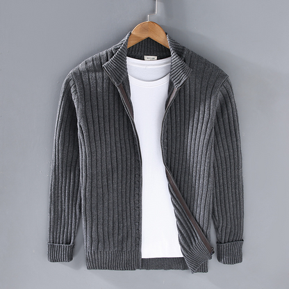 Premium Herren Strickjacke aus Baumwolle – Komfort & Klasse