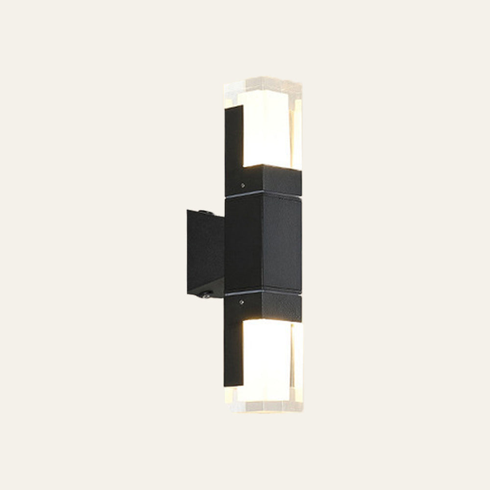 Moderne IP65 Außen LED Wandleuchte – Aluminium, Schwarz, Wasserdicht – Fassadenbeleuchtung für Garten und Terrasse
