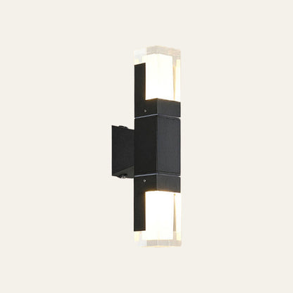 Moderne IP65 Außen LED Wandleuchte – Aluminium, Schwarz, Wasserdicht – Fassadenbeleuchtung für Garten und Terrasse