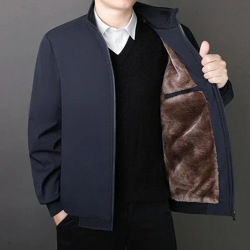 Herren Winterjacke mit Stehkragen - Warm und Stilvoll