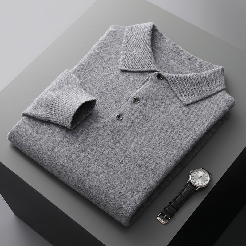 kasjmier Polo met Lange Mouwen – Luxe & Ademend Comfort