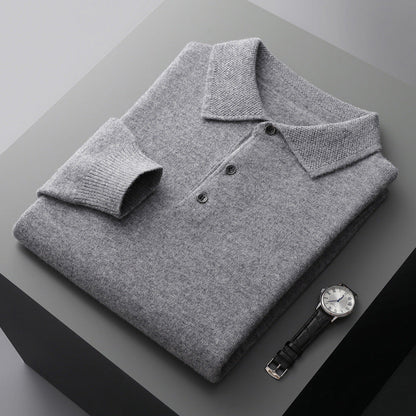 kasjmier Polo met Lange Mouwen – Luxe & Ademend Comfort