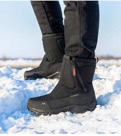 Dames Winter Laarzen met Zijrits - Waterdichte, Antislip, Duurzame Sneeuwlaarzen met Warme Voering