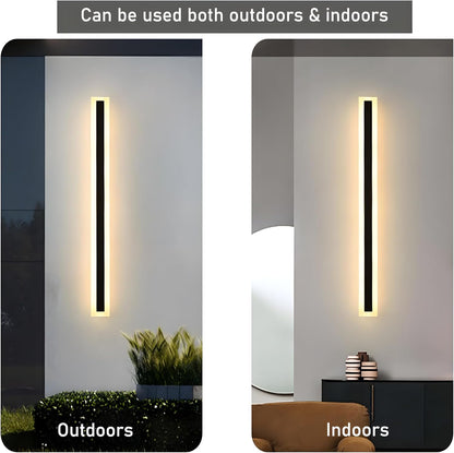 IP65 Moderne Minimalistische Buitenlamp – Zwarte LED Wandlamp in Acryl voor Tuin, Gevel of Padverlichting