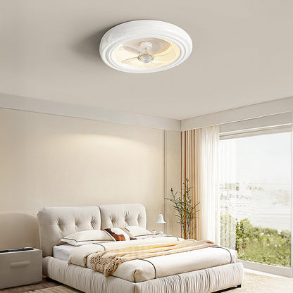 Macaron Simple Bedroom Ceiling Fan With Light