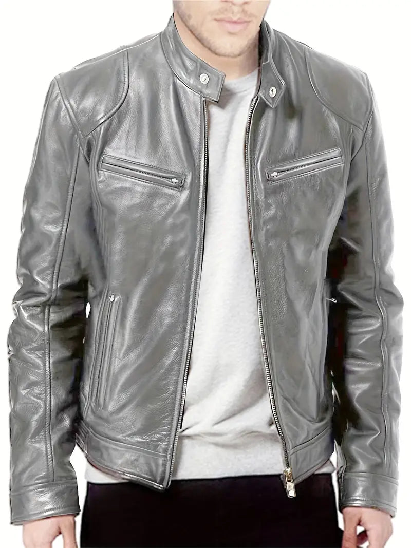 Heren Leren Jas - Tijdloze Stijl met Moderne Touch