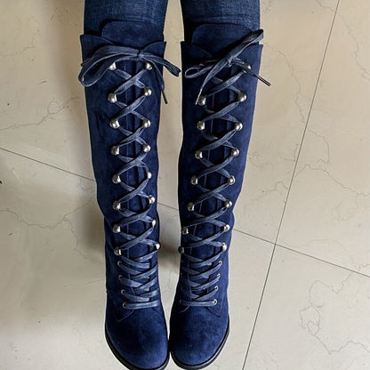 Dames Modieuze Kniehoge Laarzen - Warm en Trendy