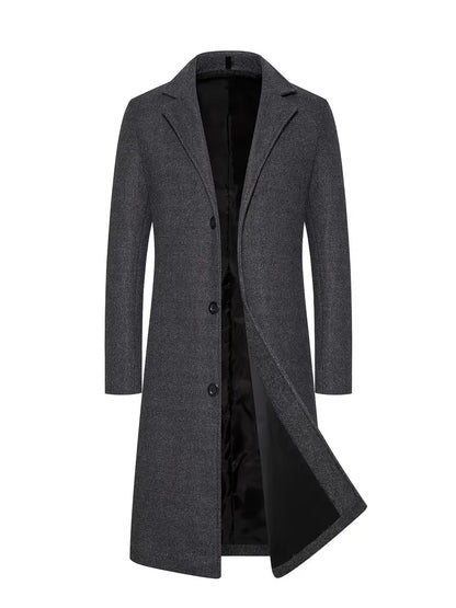 Warme Lange Overjas voor Heren – Elegant, Duurzaam & Stijlvol