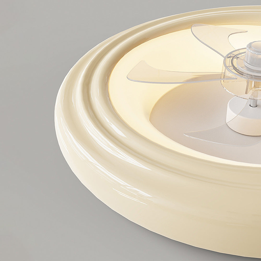 Macaron Simple Bedroom Ceiling Fan With Light