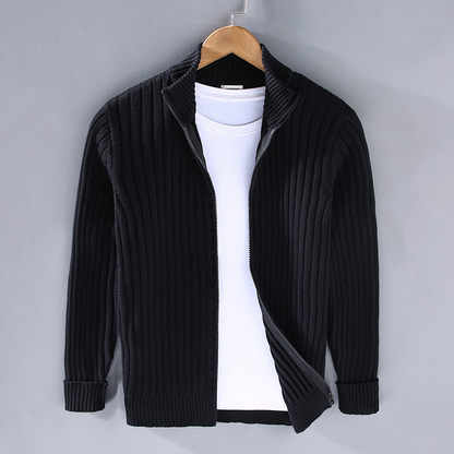Premium Herren Strickjacke aus Baumwolle – Komfort & Klasse