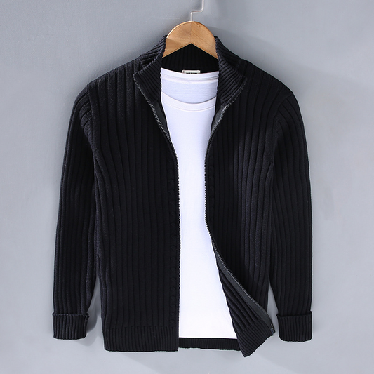 Premium Herren Strickjacke aus Baumwolle – Komfort & Klasse