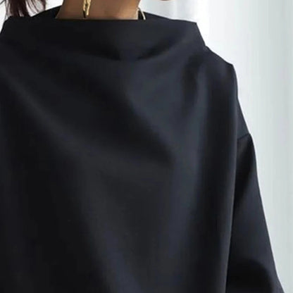Damenpullover mit hohem Kragen aus Baumwolle – Für Frühling & täglichen Gebrauch