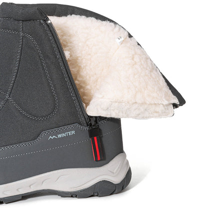 Dames Winter Laarzen met Zijrits - Waterdichte, Antislip, Duurzame Sneeuwlaarzen met Warme Voering