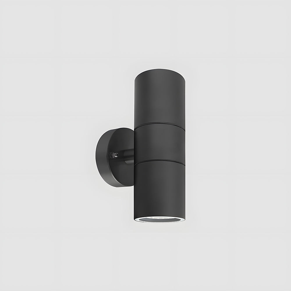 Black Double Up Down Outdoor Wall Light IP65