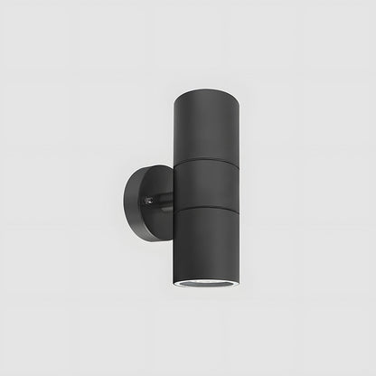 Black Double Up Down Outdoor Wall Light IP65