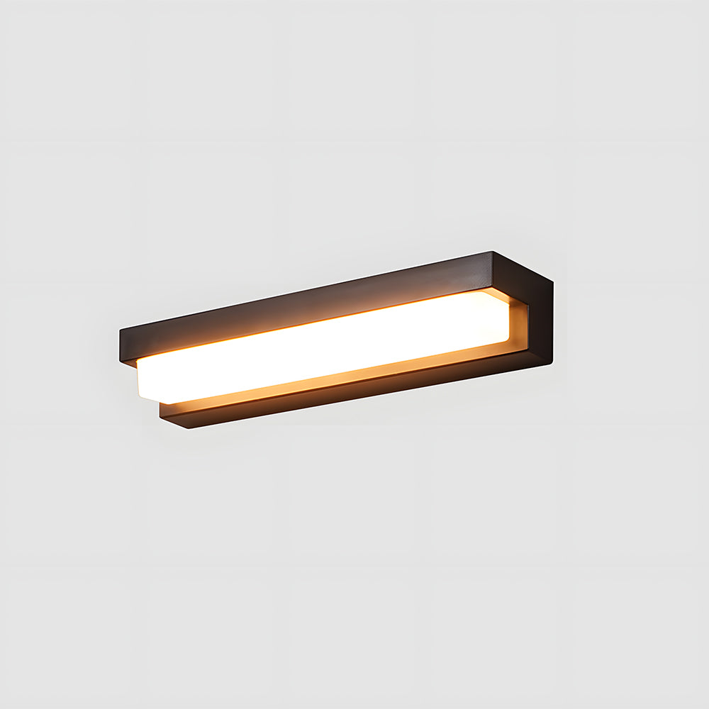 Solar Linear Black LED Outdoor Wall Light