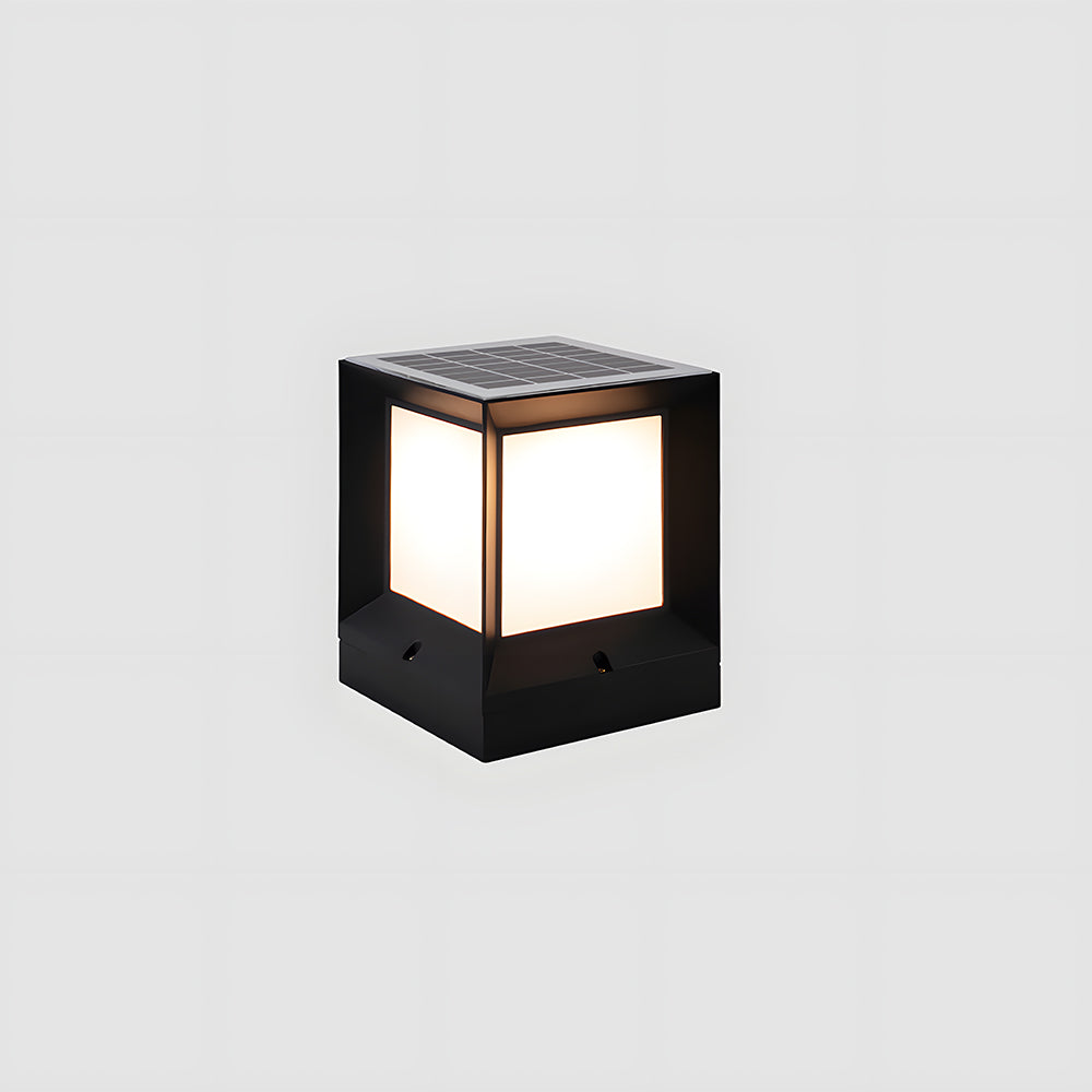 Modern Black Solar Power Outdoor Lantern LED Wall/Floor Lights