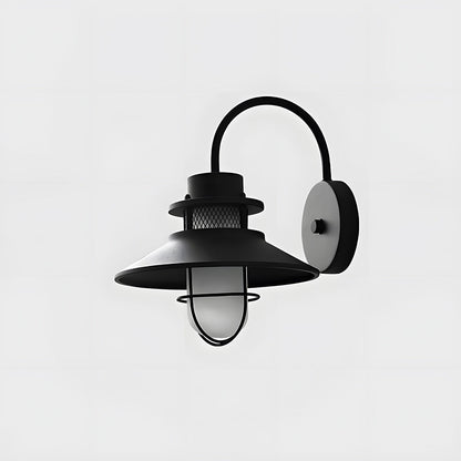 Industrial Outdoor Black Metal Wall Light