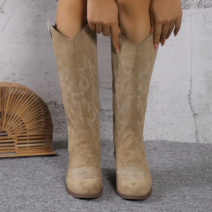 Klassieke Suède Cowboylaarzen voor Dames