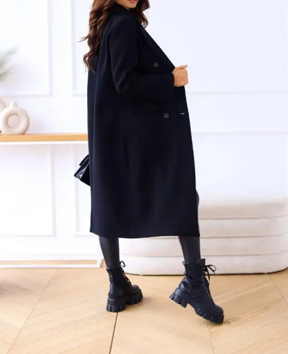 Lange Elegante Getailleerde Trenchcoat voor Dames | Perfect voor Herfst en Winter